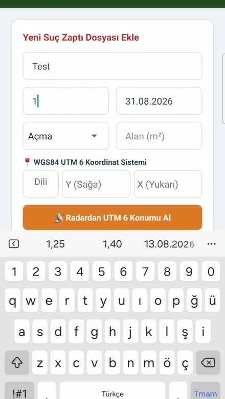 OTS suç kayıt takip sistemi ekranı